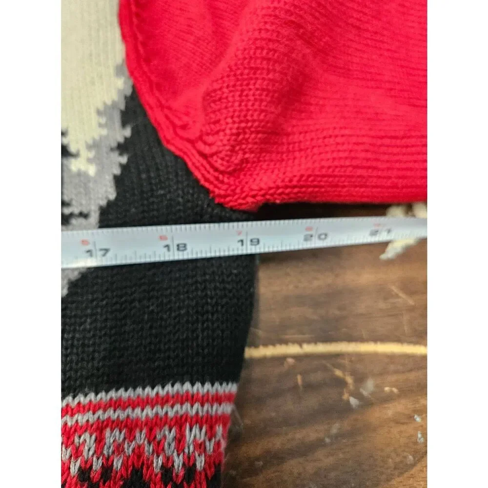 Chaps Red Winter Sweater Moose Antlers Medium Fall Christmas